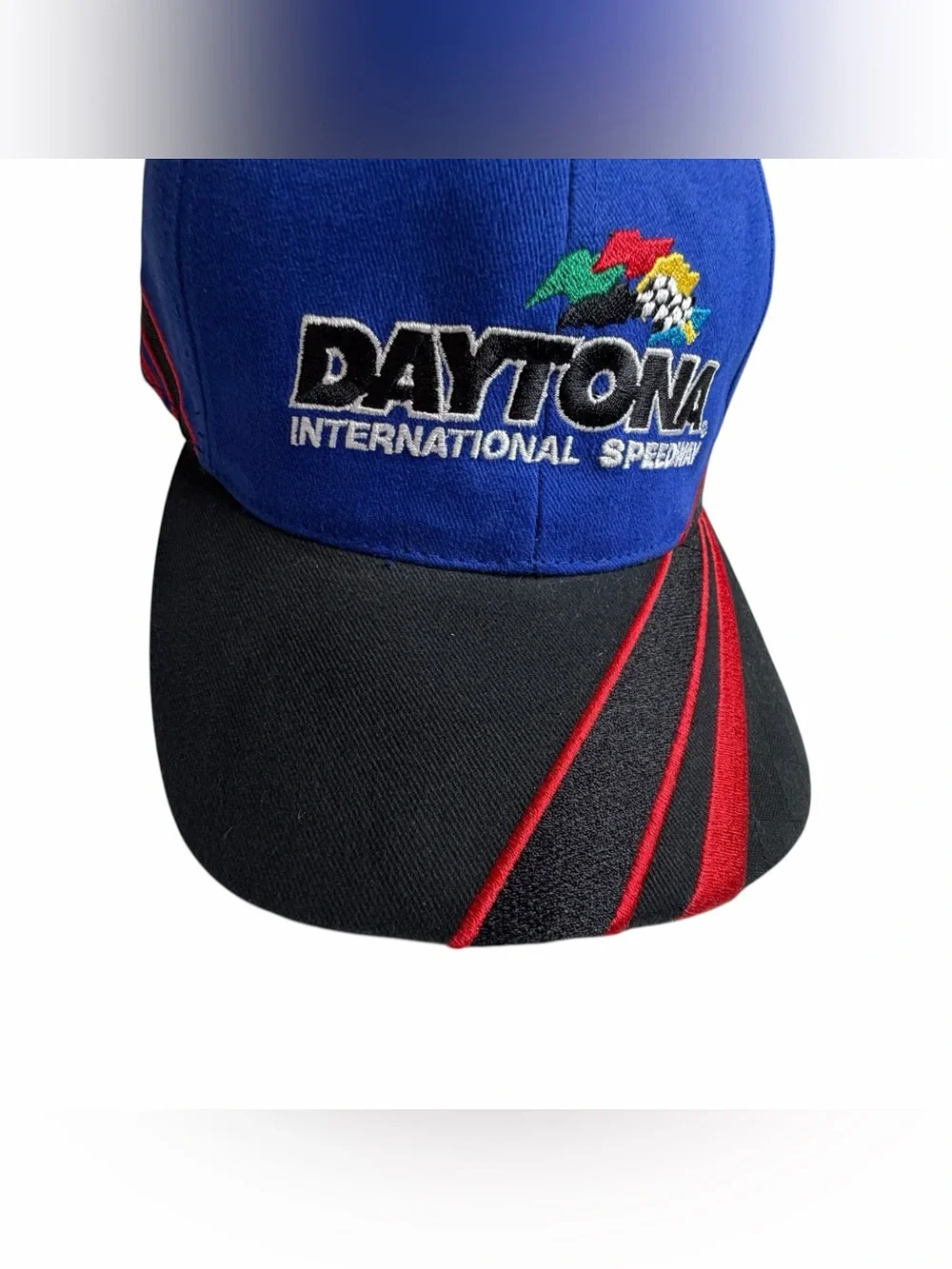 Nascar Daytona International Speedway 90s Vtg Racing Embroidered Blue Hat One Sz